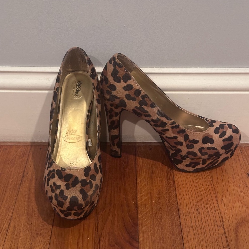 Leopard Print Women's Platform Heels